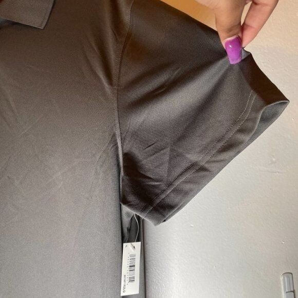 Amazon Essential Mens Grey Short Sleeve Golf Jersey Polo T Shirt Sz Medium Tall - Picture 6 of 8